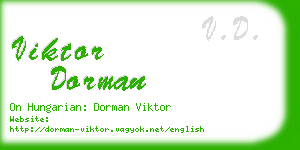 viktor dorman business card
